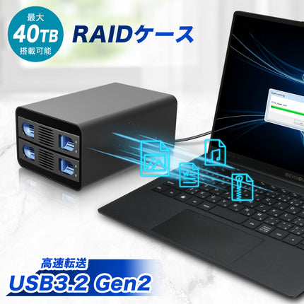 【公式】RAIDケース HDD ケース 3.5 2.5 2台 Windows11 SATA USB3.2 Gen2 ハードディスク 20TB 2台 最大40TB対応 収納 冷却ファン FFF SMART LIFE CONNECTED MAL-352C3R