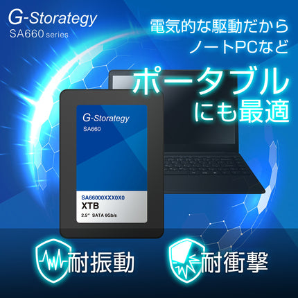 【公式】G-Storategy SSD 内蔵型 2TB 2.5インチ 読込速度 : 552MB/s 書込速度 : 510MB/s 3年保証 SA66002TBY4G1