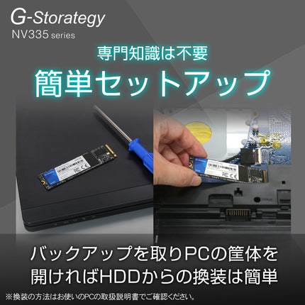 【公式】G-Storategy SSD 内蔵型 2TB NVMe Type 2280 読込速度 : 3418 MB/s 書込速度 : 3075 MB/s 5年保証 NV33502TBY3G1